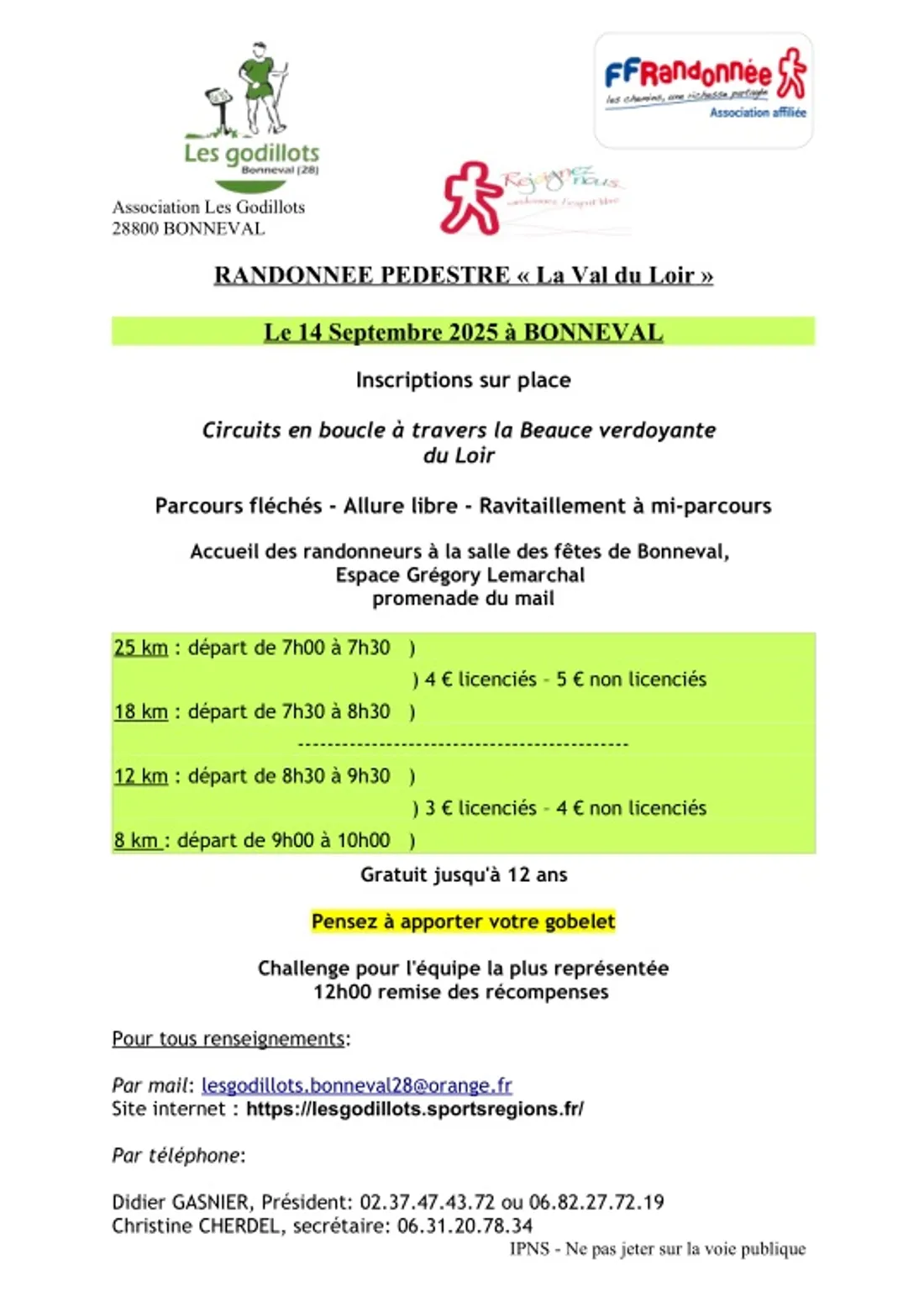 BONNEVAL - Randonnée pédestre « La Val du Loir »