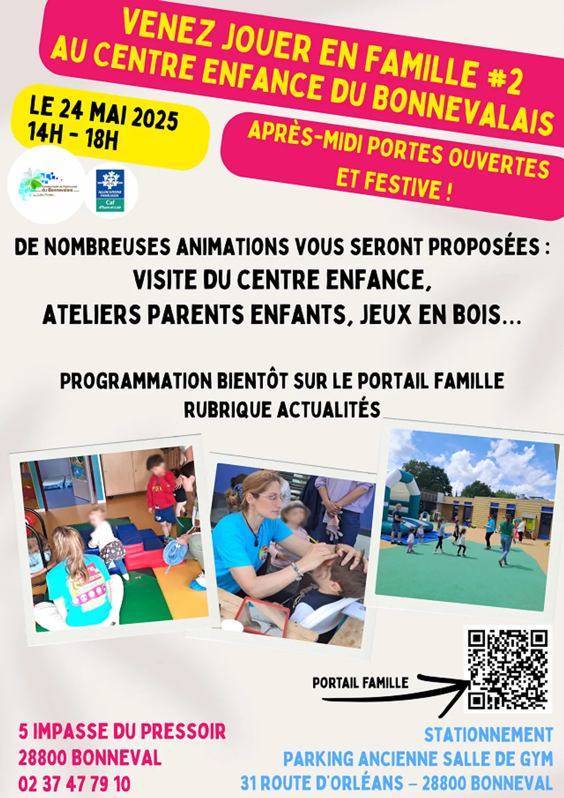 BONNEVAL - Venez jouer en famille au centre enfance du Bonnevalais