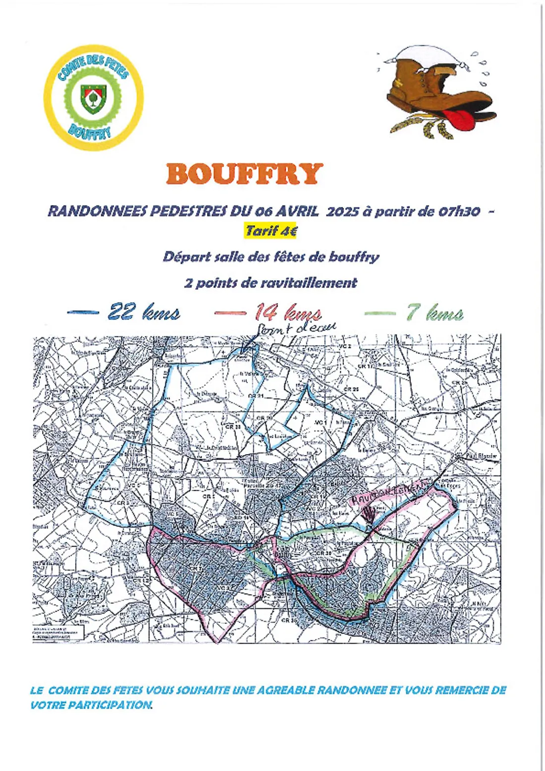 BOUFFRY (41) - Randonnée pédestre du comité des fêtes