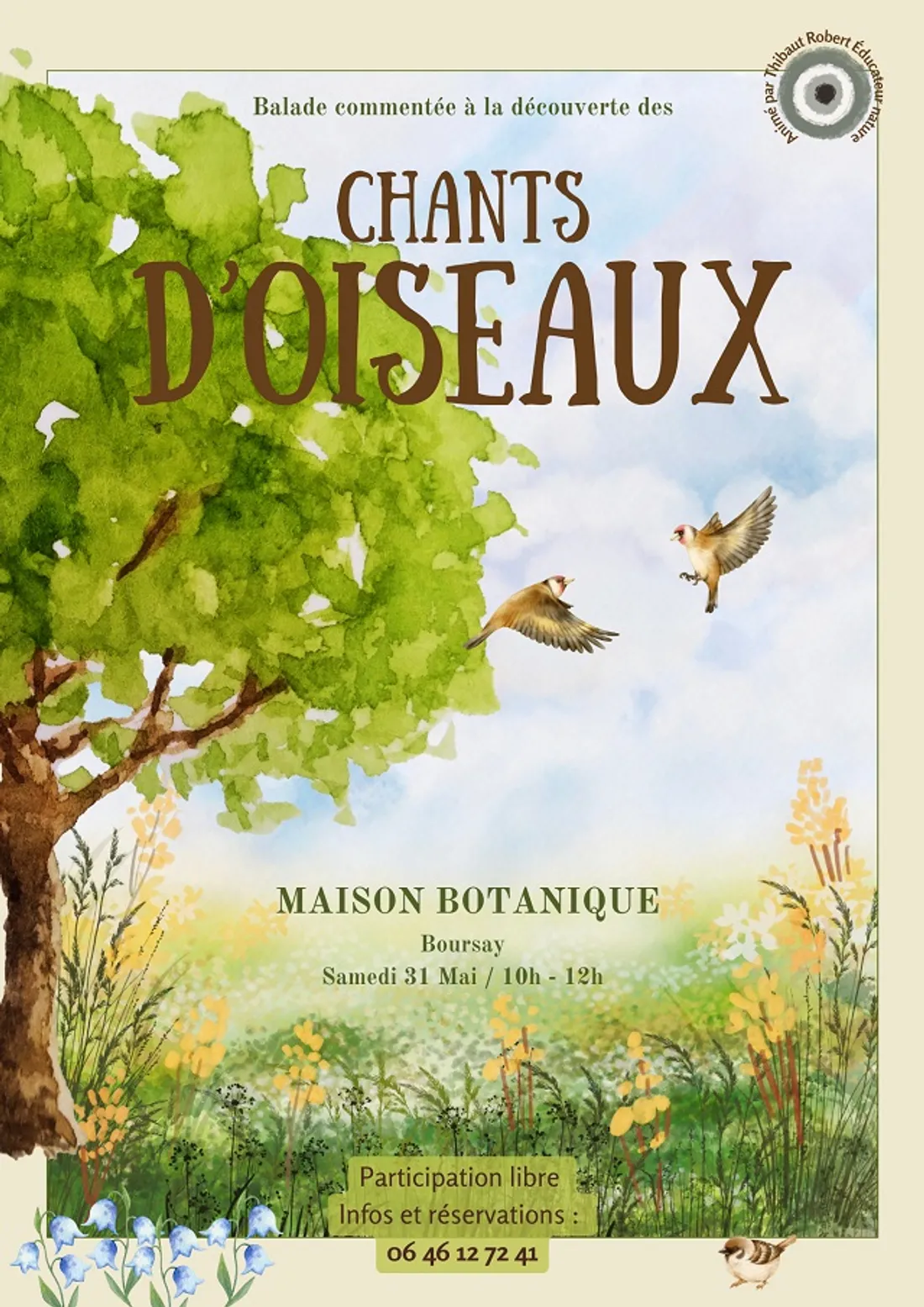 BOURSAY (41) – Découverte de l'ENS : Chants d'oiseaux