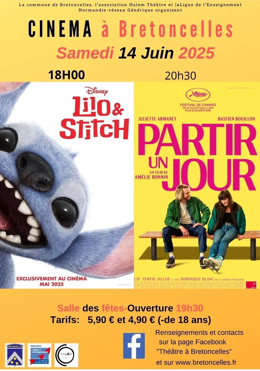 BRETONCELLES (61) - Cinéma : Lilo & stitch / Partir un jour