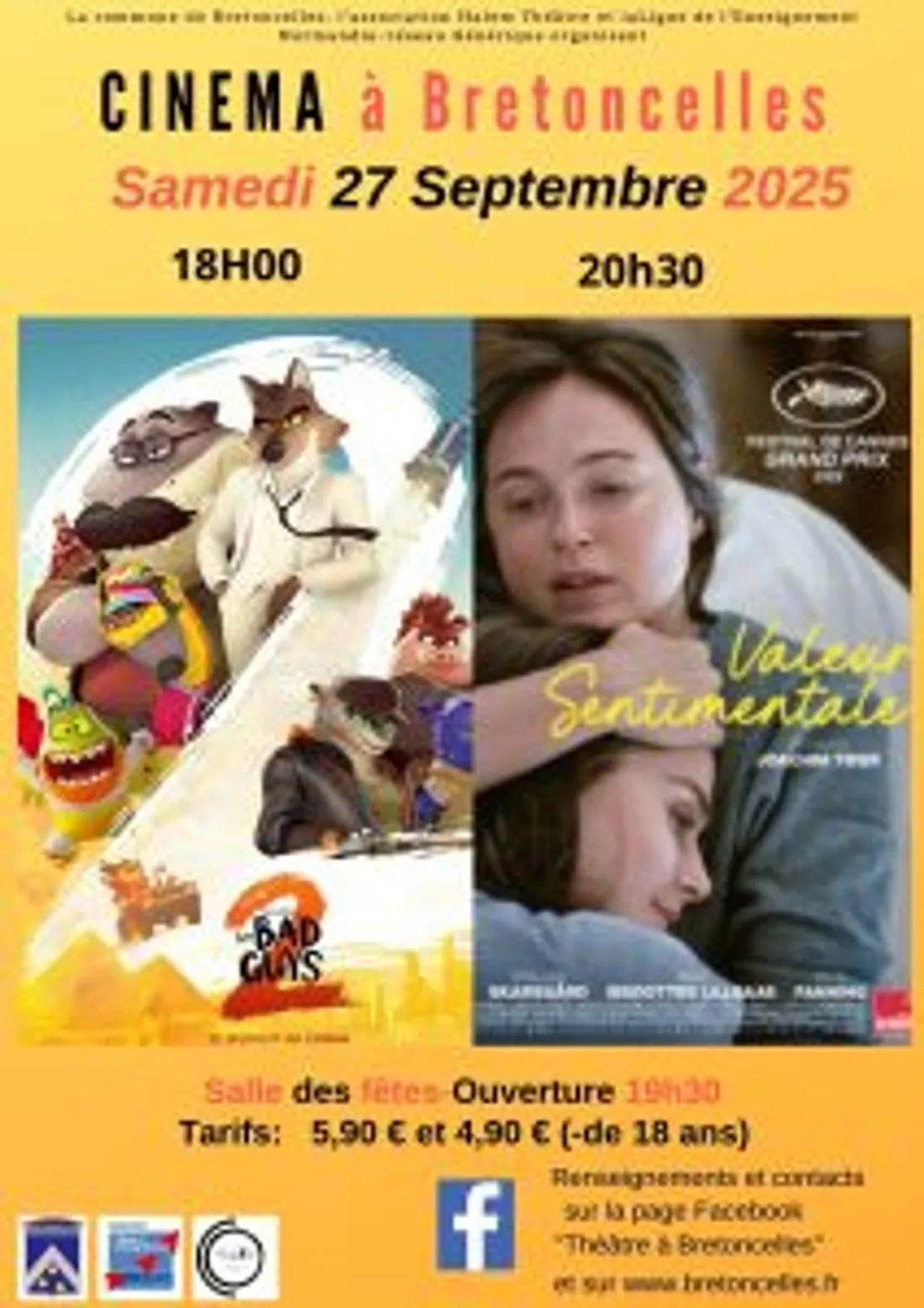 BRETONCELLES (61) - Cinéma : Bad guys / Valeur sentimentale