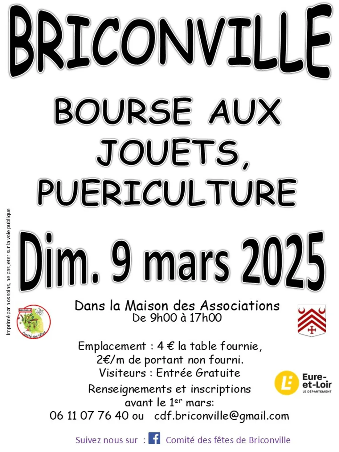 BRICONVILLE Bourse aux jouets et puériculture 