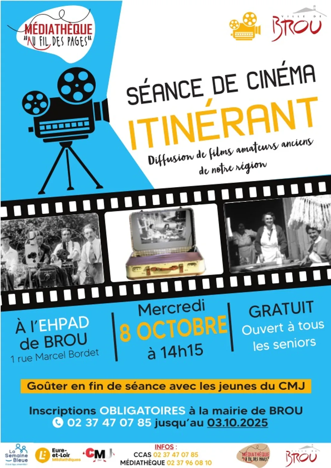 BROU - Séance de cinéma itinérants : films amateurs anciens de notre région
