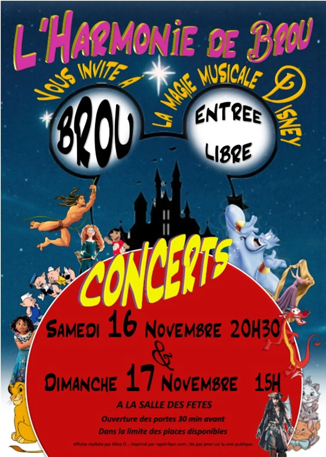 BROU - Concert de Sainte-Cécile : Magie musicale de Disney