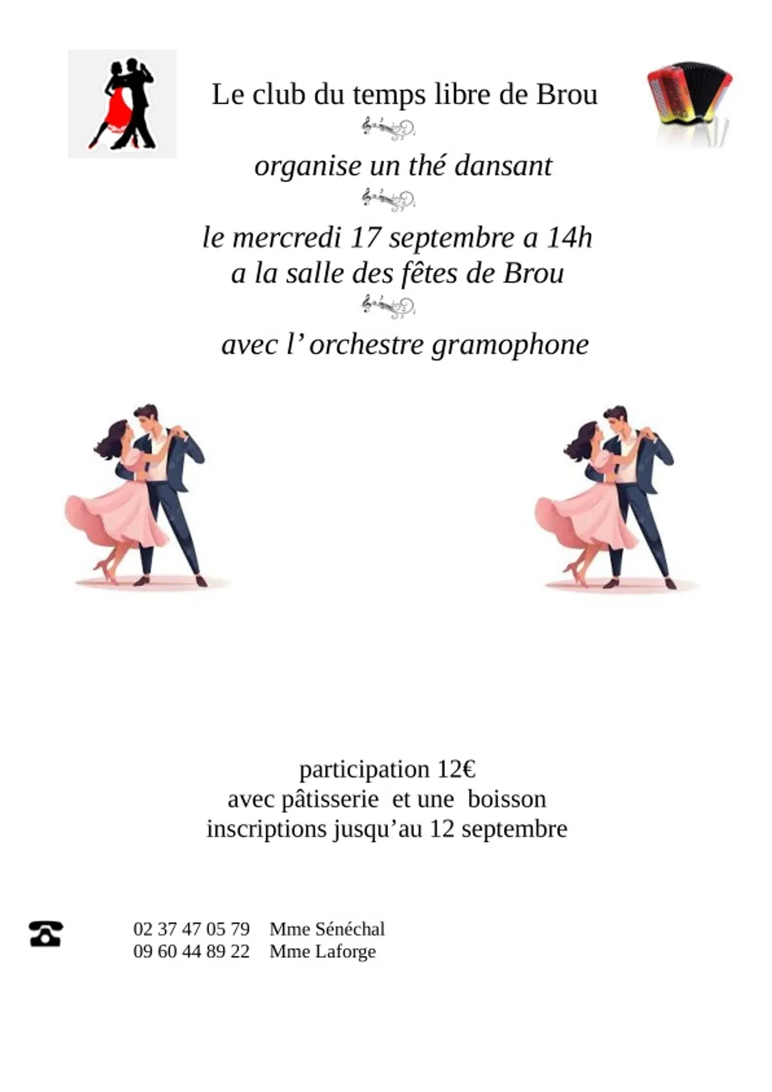 BROU - Thé dansant avec l'orchestre Gramophone