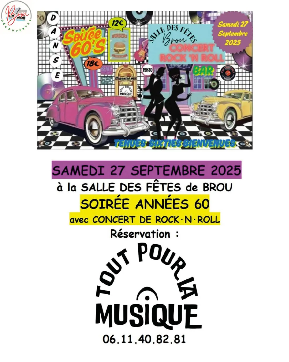 BROU - Concert : soirée années 60