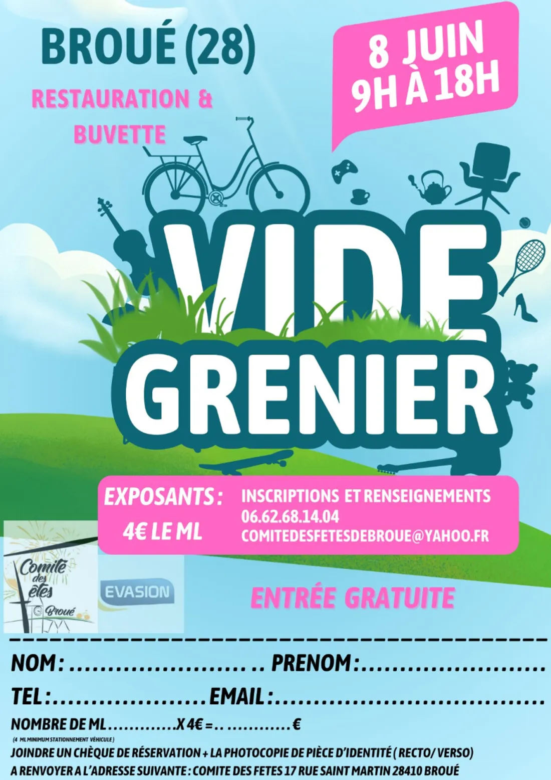 BROUÉ - Vide-greniers du comité des fêtes