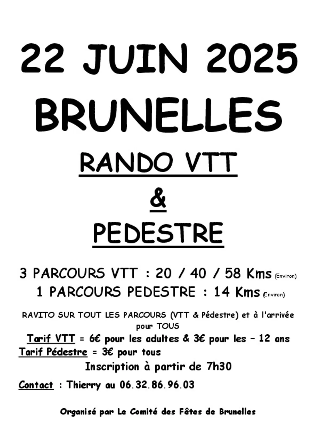 BRUNELLES - Randonnée pédestre et VTT