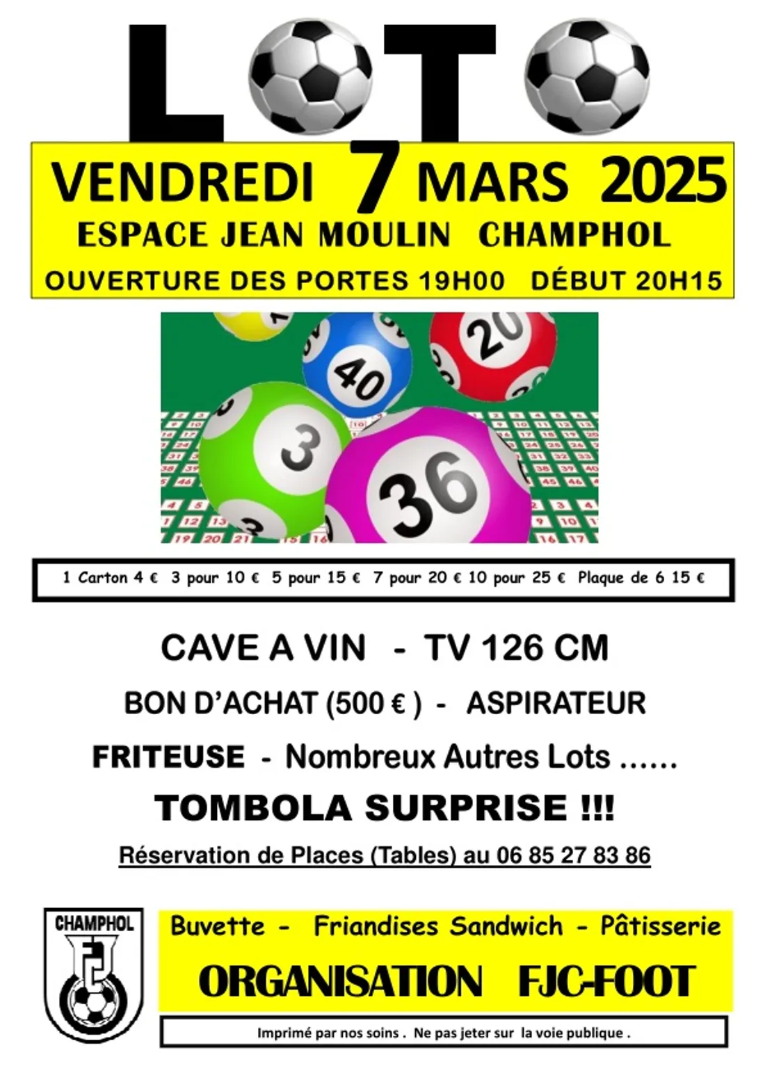 CHAMPHOL - Loto du FJC Foot
