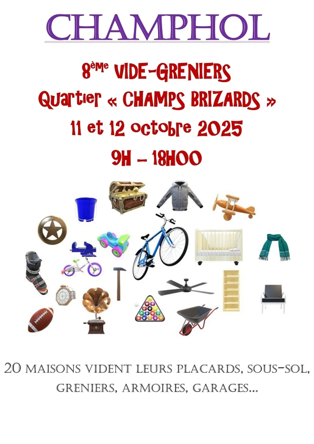 CHAMPHOL - 8e Vide-greniers quartier Champs Brizards