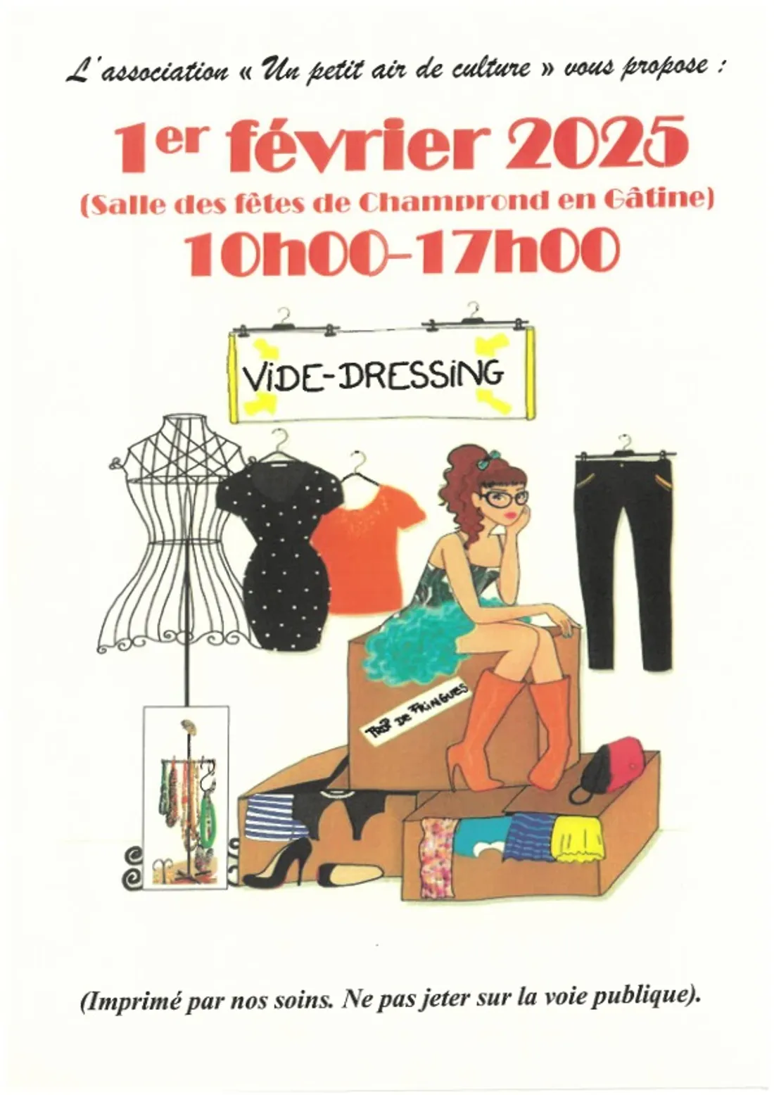 CHAMPROND-EN-GÂTINE - Vide dressing de l'association Un petit air de culture