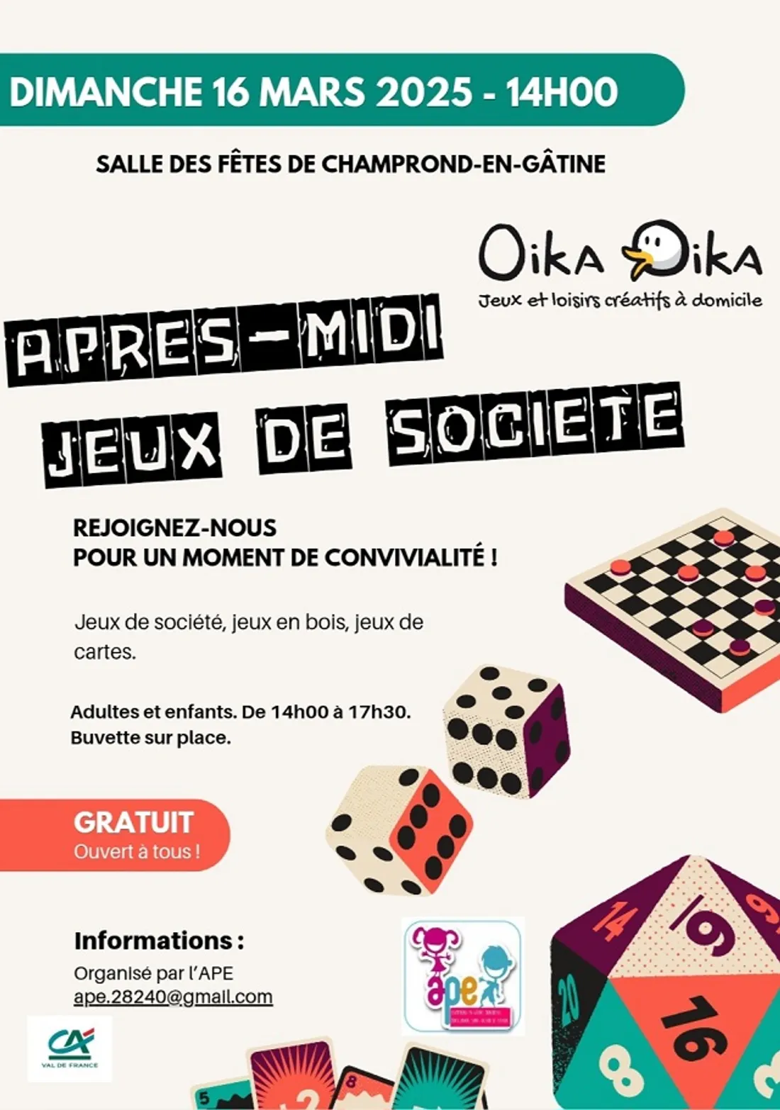 CHAMPROND-EN-GÂTINE - Après-midi jeux de société