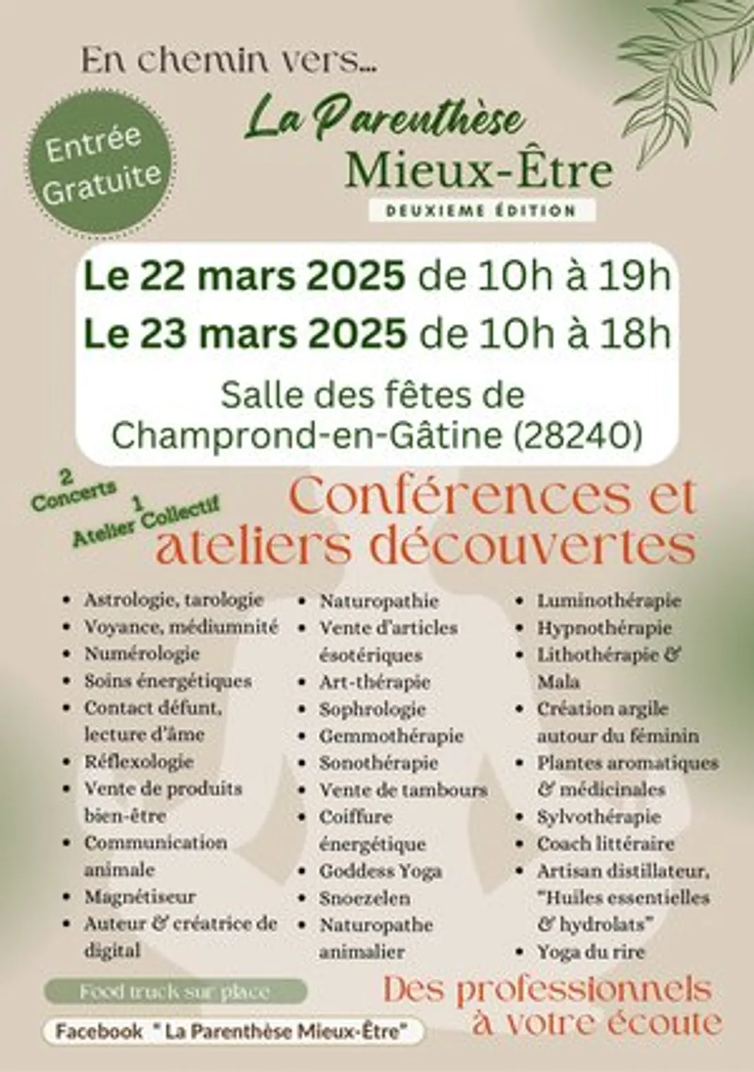 CHAMPROND-EN-GÂTINE - Salon la Parenthèse mieux-être