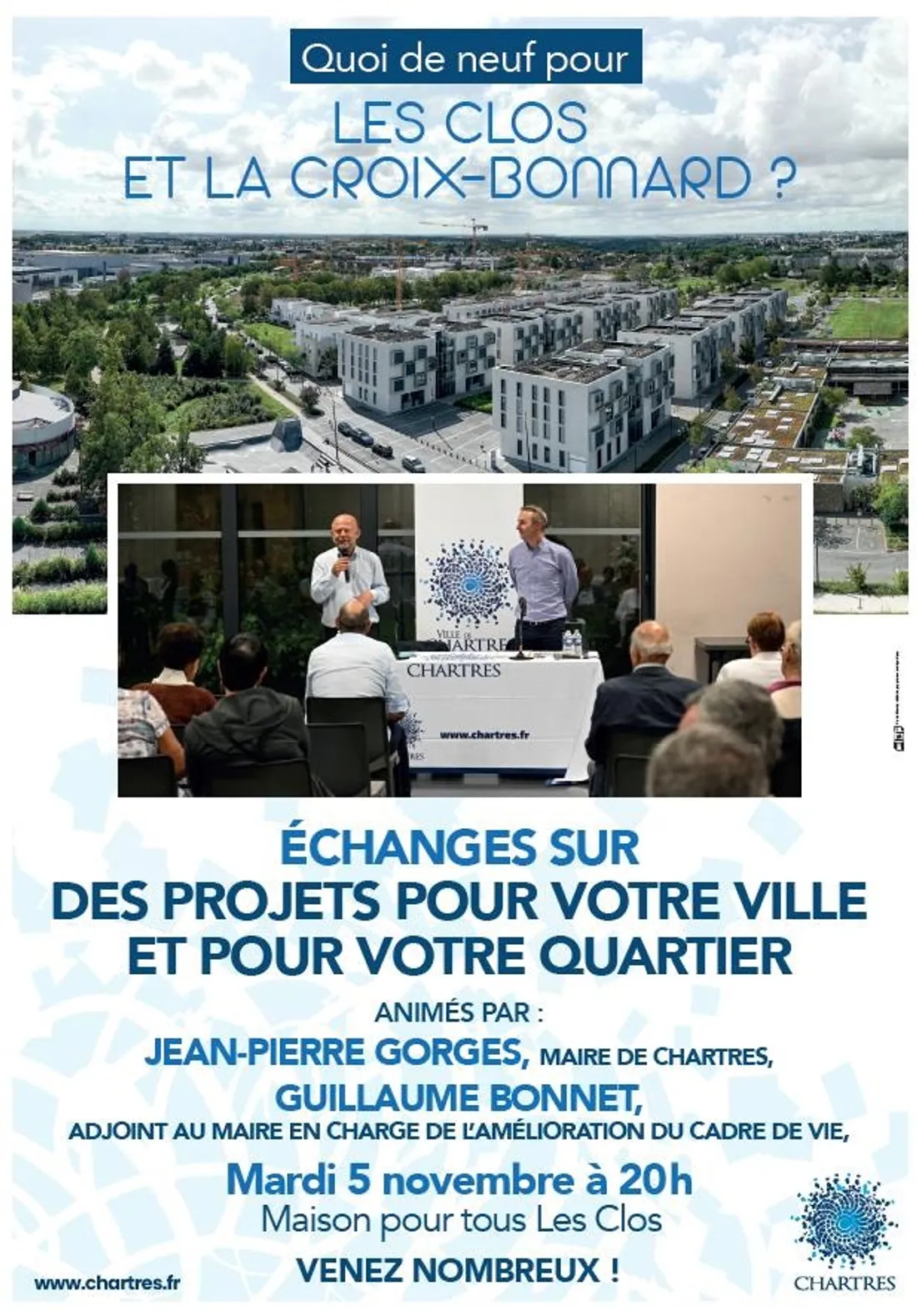 CHARTRES - Réunion publique : Quoi de neuf pour Les Clos et la Croix-Bonnard ?