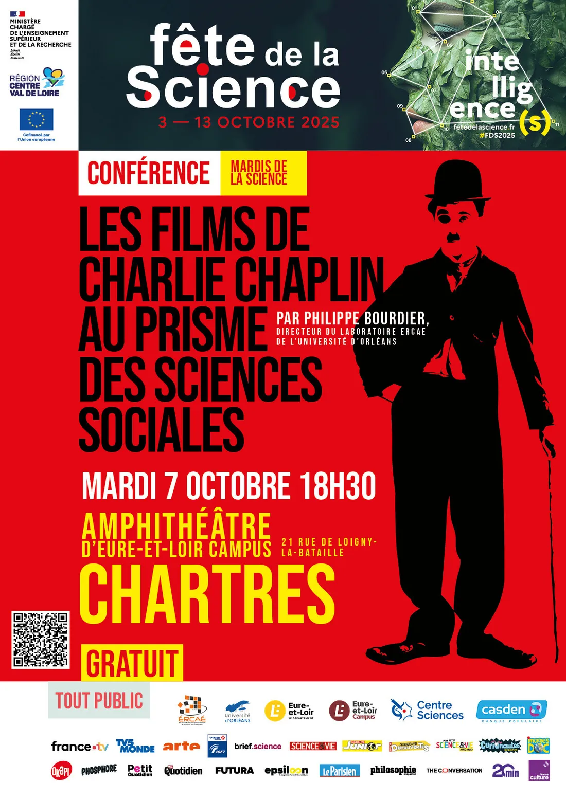 CHARTRES - Conférence : Les films de Charile Chaplin au prisme des sciences sociales