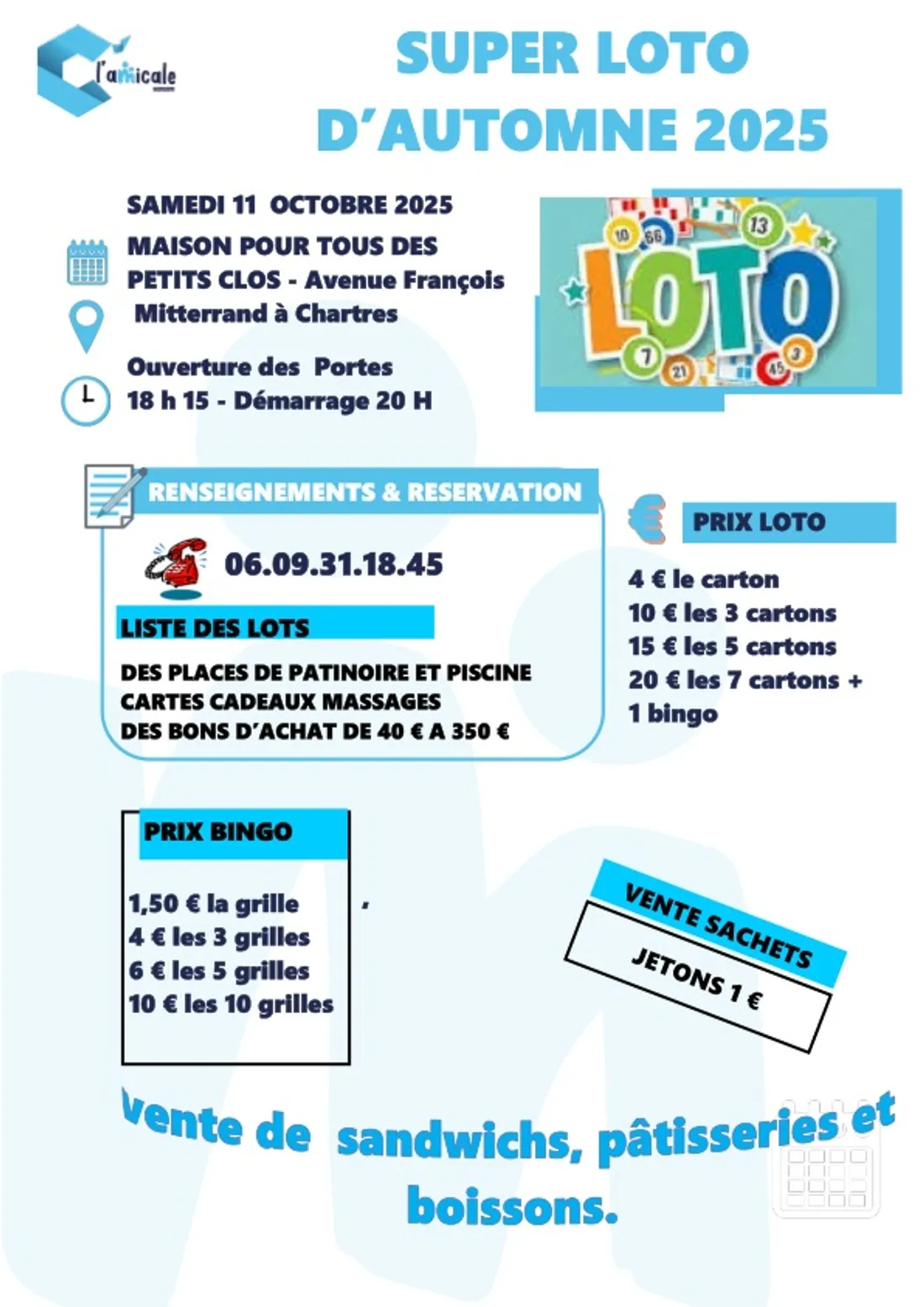 CHARTRES - Loto d'automne de l'AEMCCM