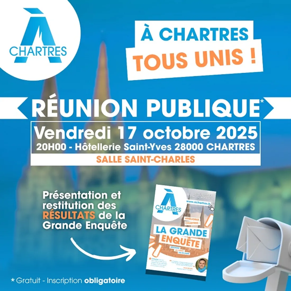 CHARTRES - Réunion publique : A Chartres tous unis