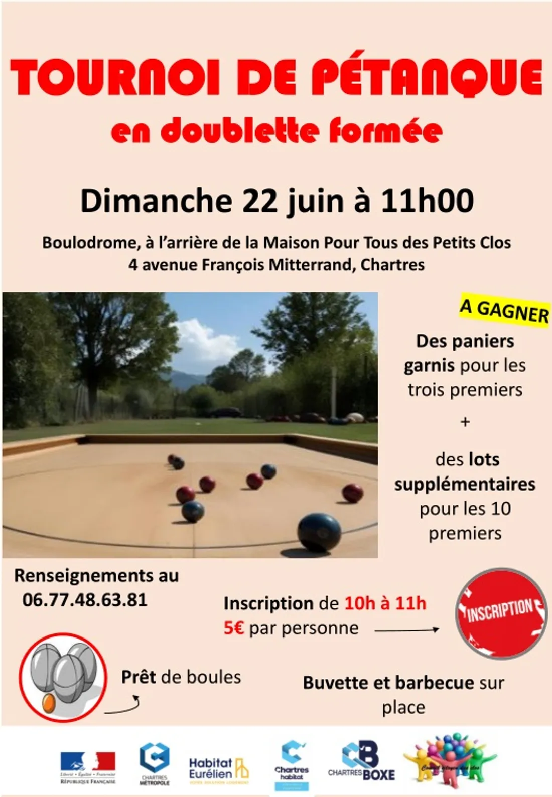 CHARTRES - Tournoi de pétanque