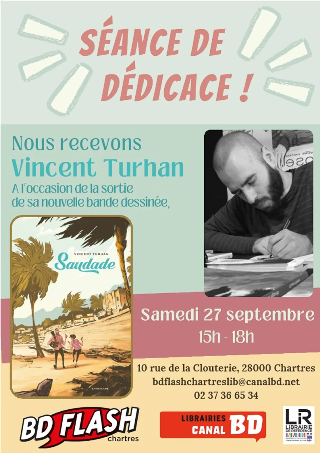 CHARTRES - Dédicace de l'auteur-dessinateur Vincent Turhan