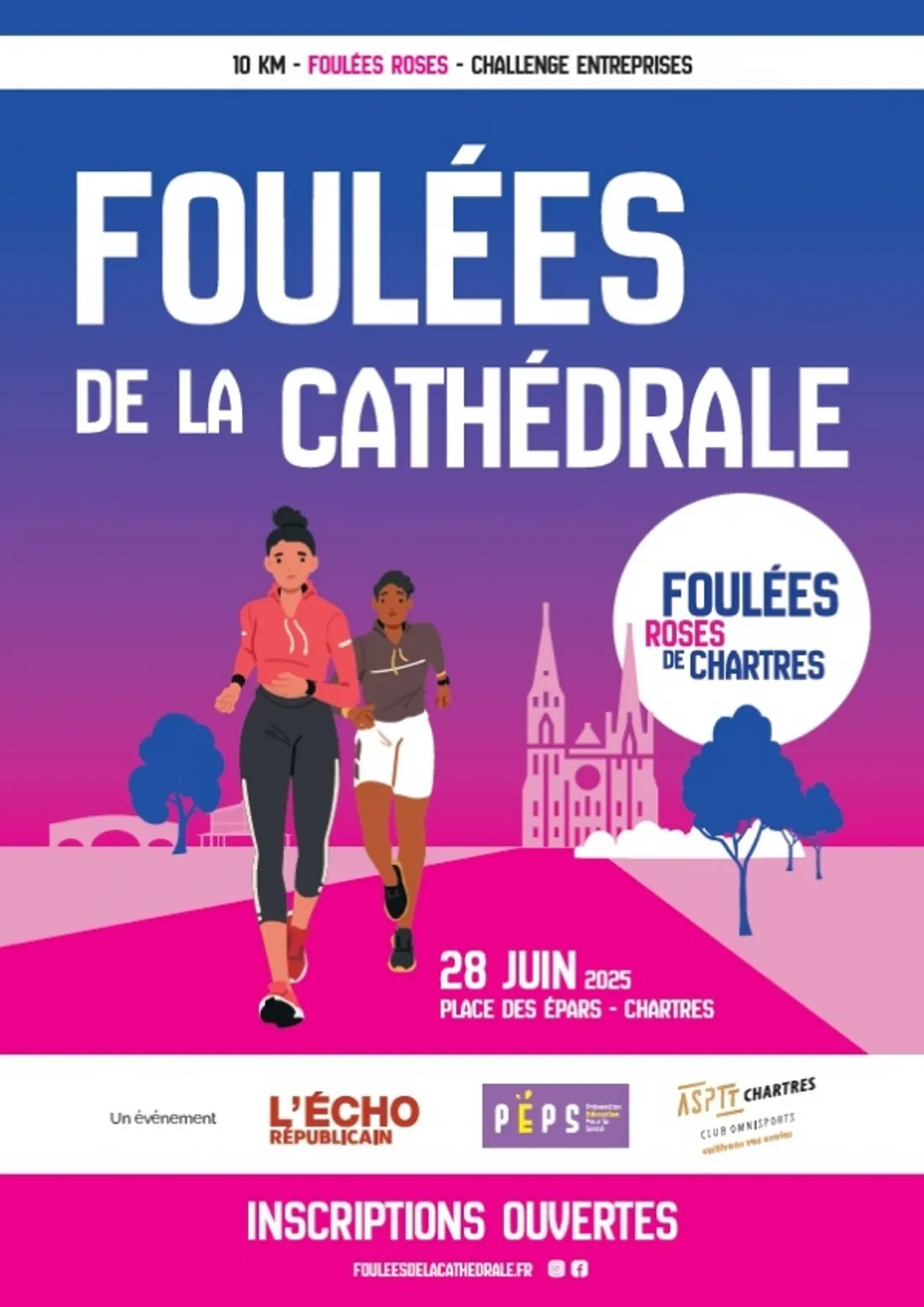 CHARTRES - Foulées Roses et les Foulées de la cathédrale