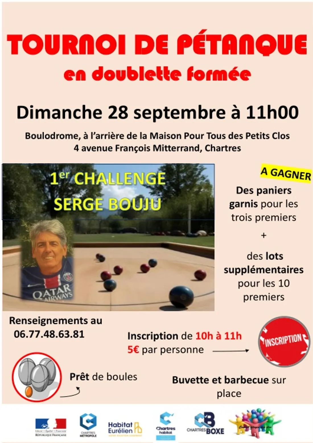 CHARTRES - Tournoi de pétanque
