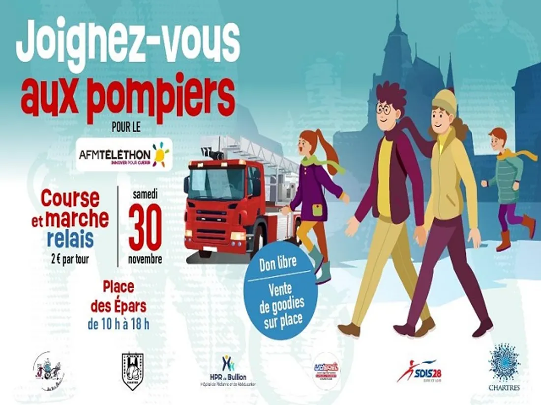 CHARTRES - Téléthon par les pompiers de Chartres