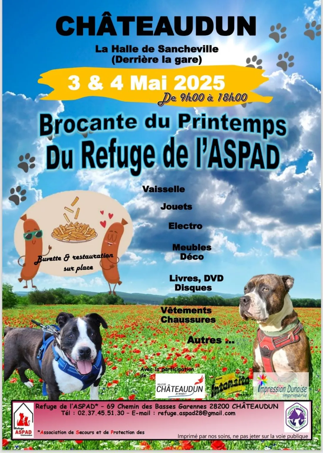 CHÂTEAUDUN - Brocante du printemps du Refuge de l'ASPAD