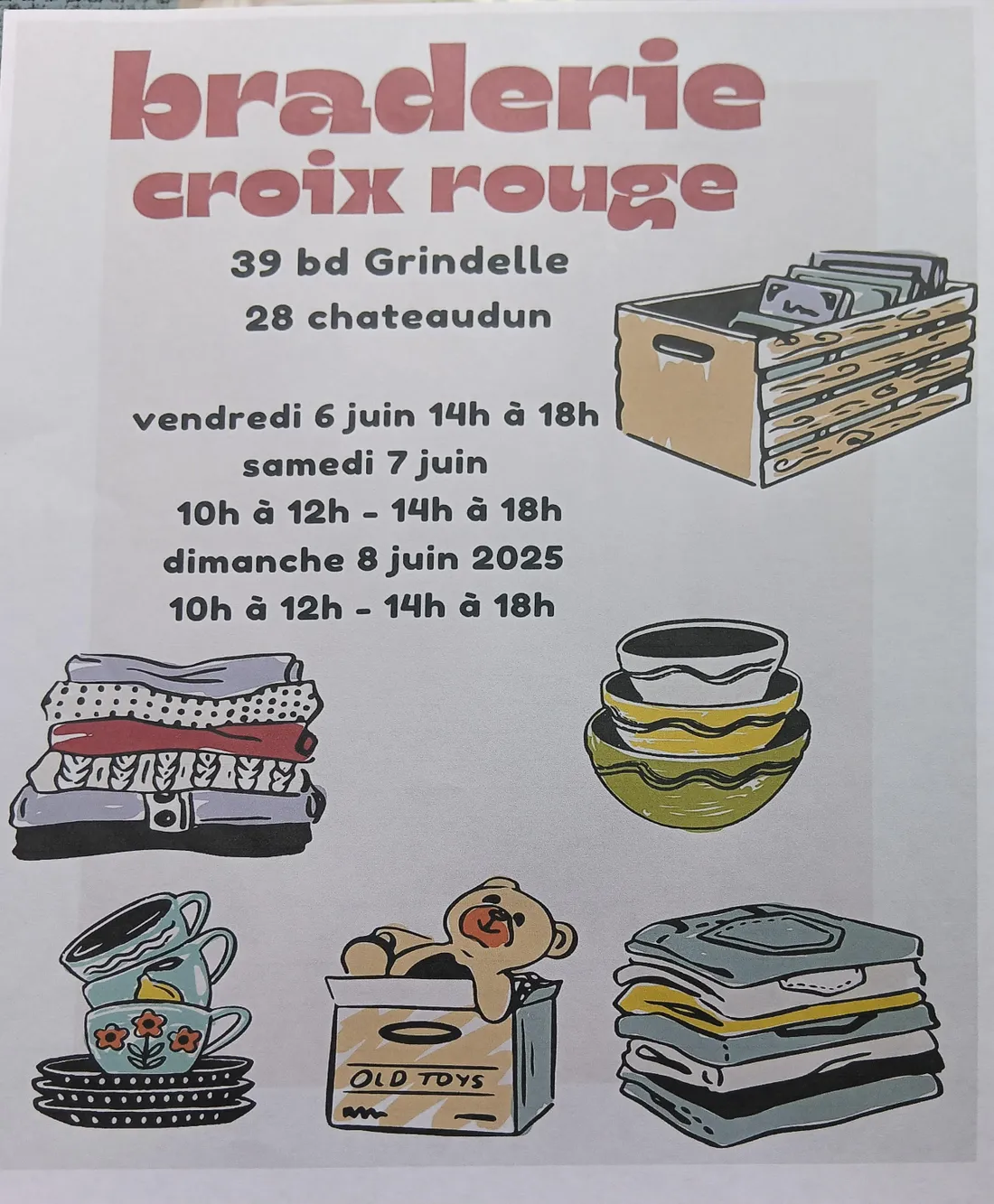 CHÂTEAUDUN – Braderie de la Croix Rouge