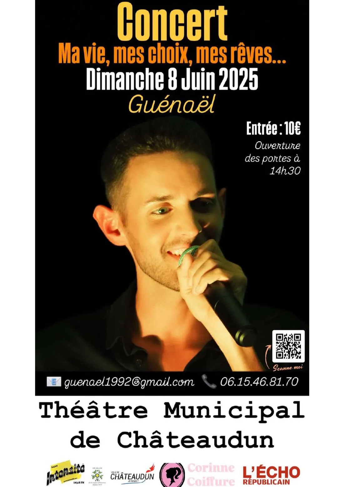CHÂTEAUDUN - Concert : Guénaël, Ma vie, mes choix, mes rêves...