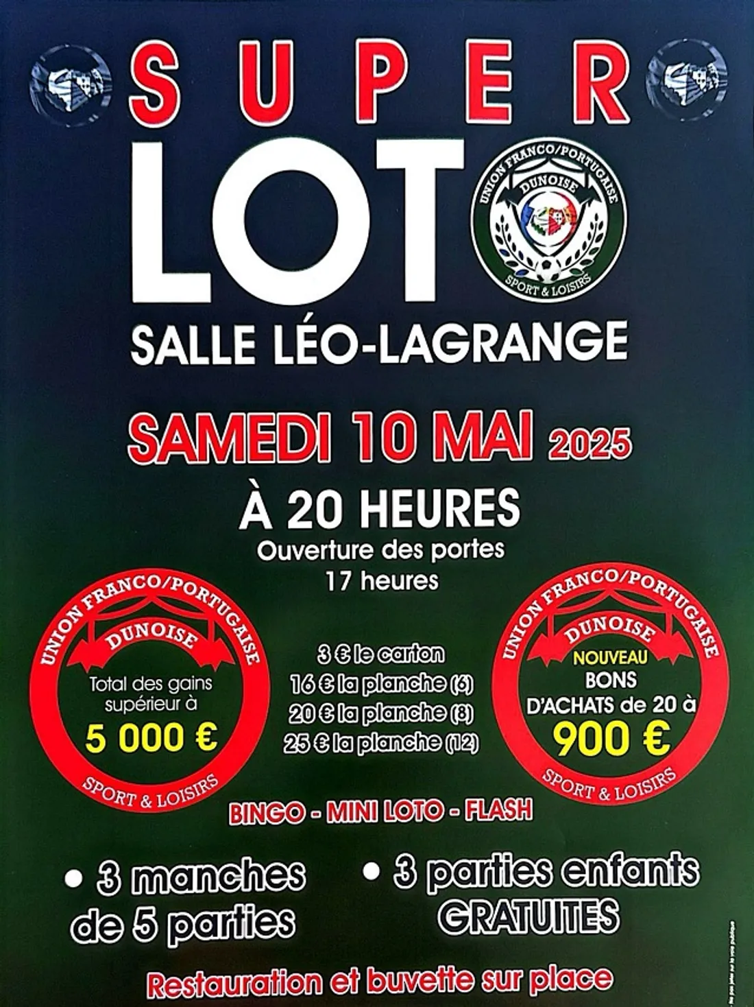 CHÂTEAUDUN - Super loto de l'Union Franco Portugaise Dunoise
