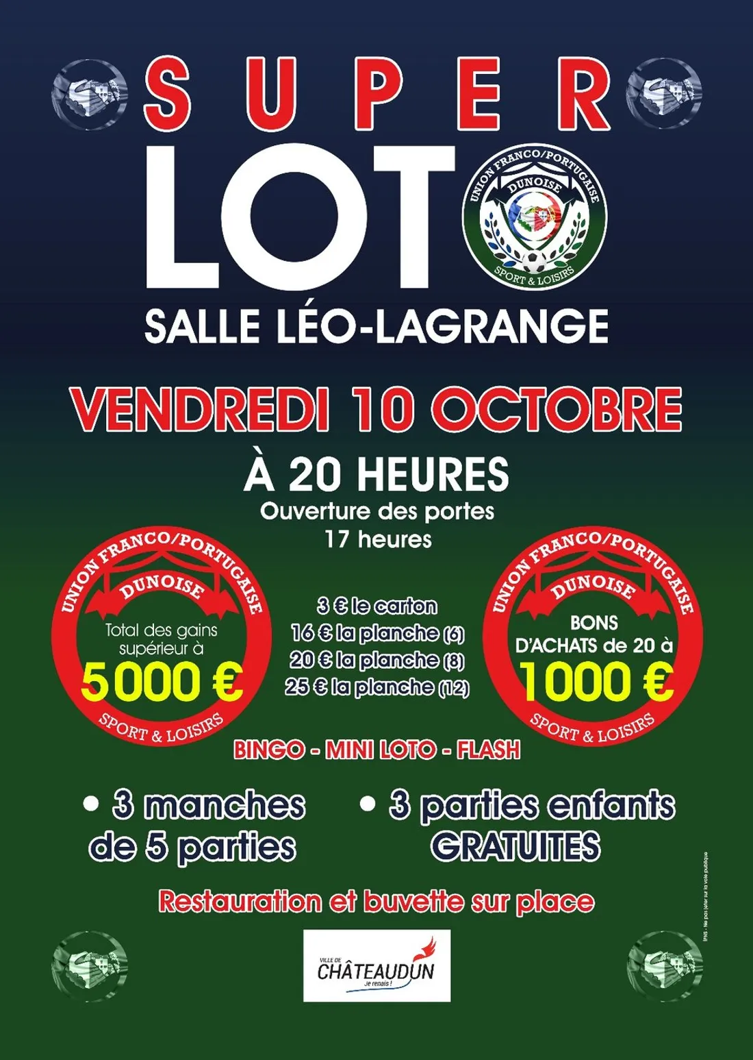 CHÂTEAUDUN - Loto de l'Union Franco Portugaise Dunoise
