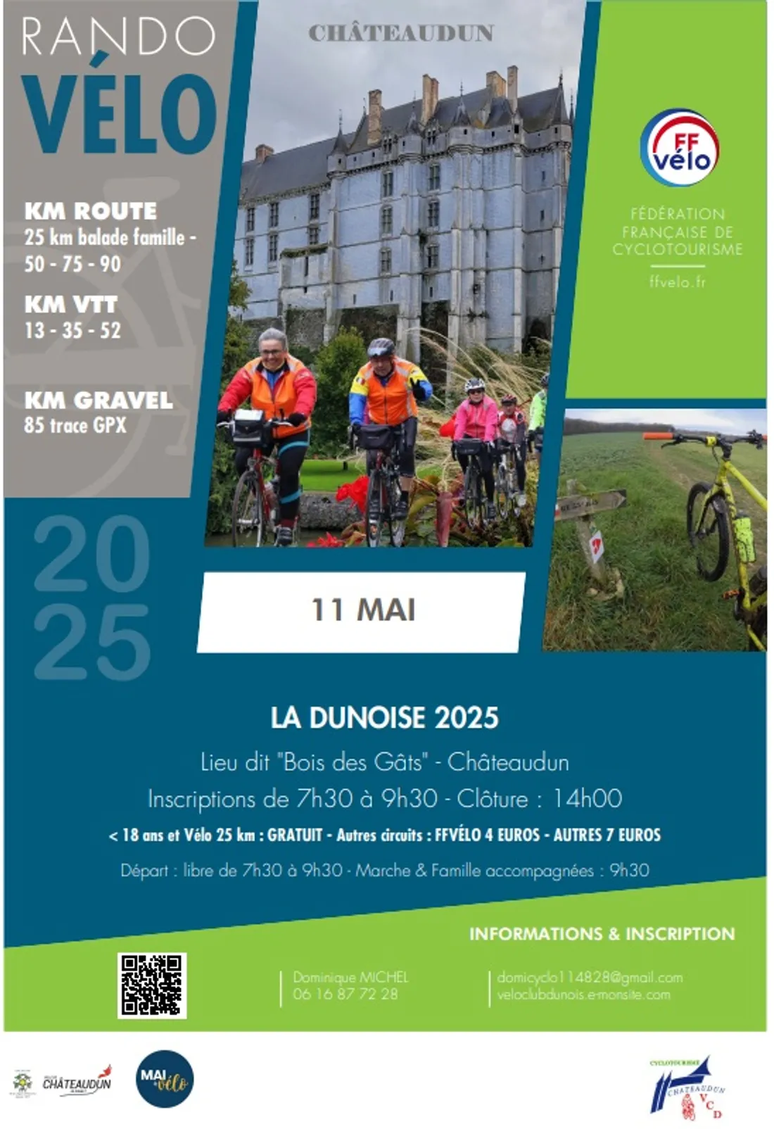 CHÂTEAUDUN – Rando Vélo : La Dunoise