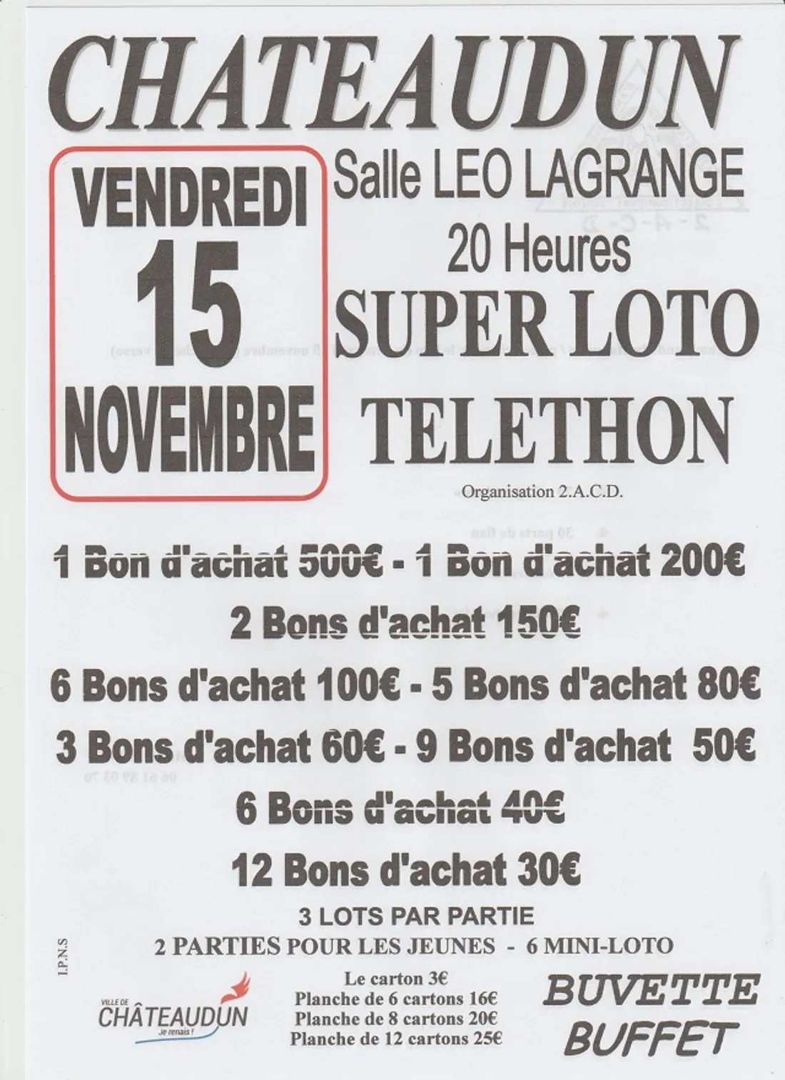 CHÂTEAUDUN - Loto du Téléthon