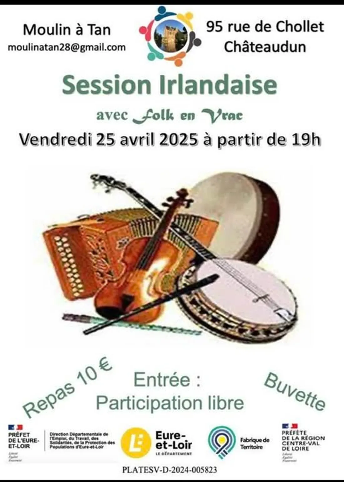 CHÂTEAUDUN – Session Irlandaise avec Folk en Vrac