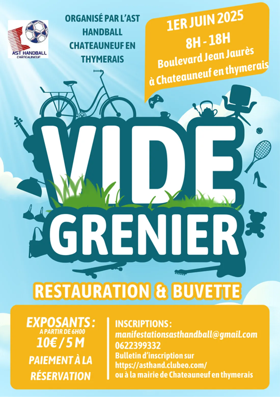 CHÂTEAUNEUF-EN-THYMERAIS - Vide-greniers de l'AST Handball