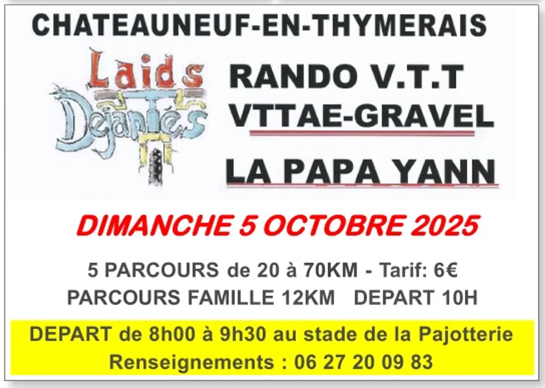 CHÂTEAUNEUF-EN-THYMERAIS - Rando VTT : La Papa Yann