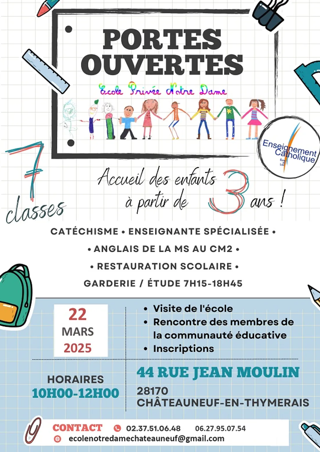CHÂTEAUNEUF-EN-THYMERAIS - Pores ouvertes de l'école privée Notre-Dame