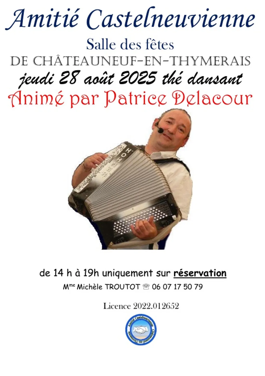 CHÂTEAUNEUF-EN-THYMERAIS - Thé dansant avec Patrice Delacour