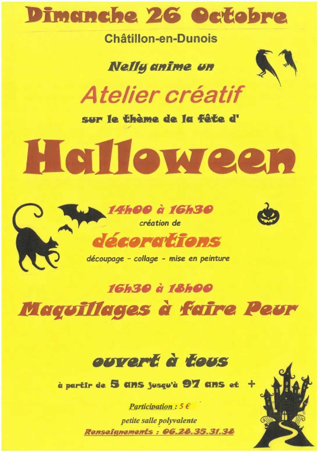 CHÂTILLON-EN-DUNOIS - Atelier créatif Halloween