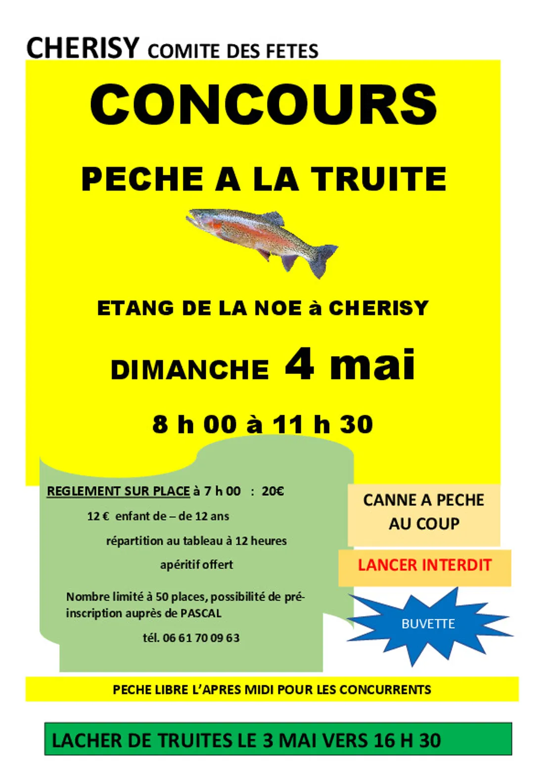CHÉRISY - Concours de pêche à la truite