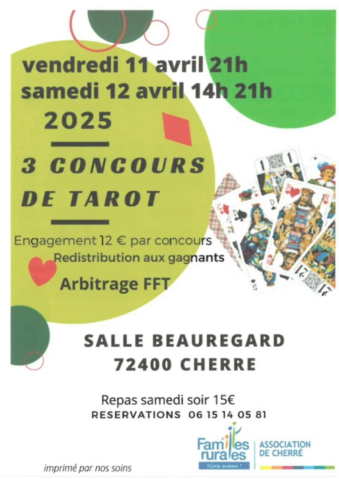 CHERRÉ (72) - Concours de tarot