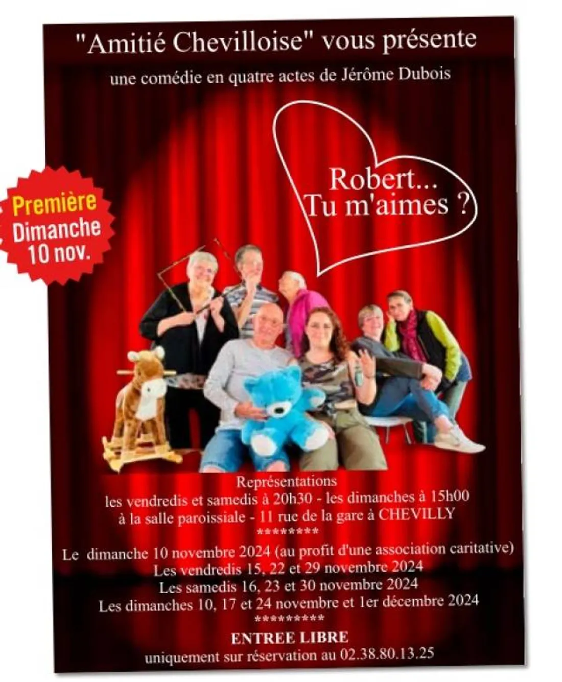 CHEVILLY (45) - Théâtre : Robert... tu m'aimes ?