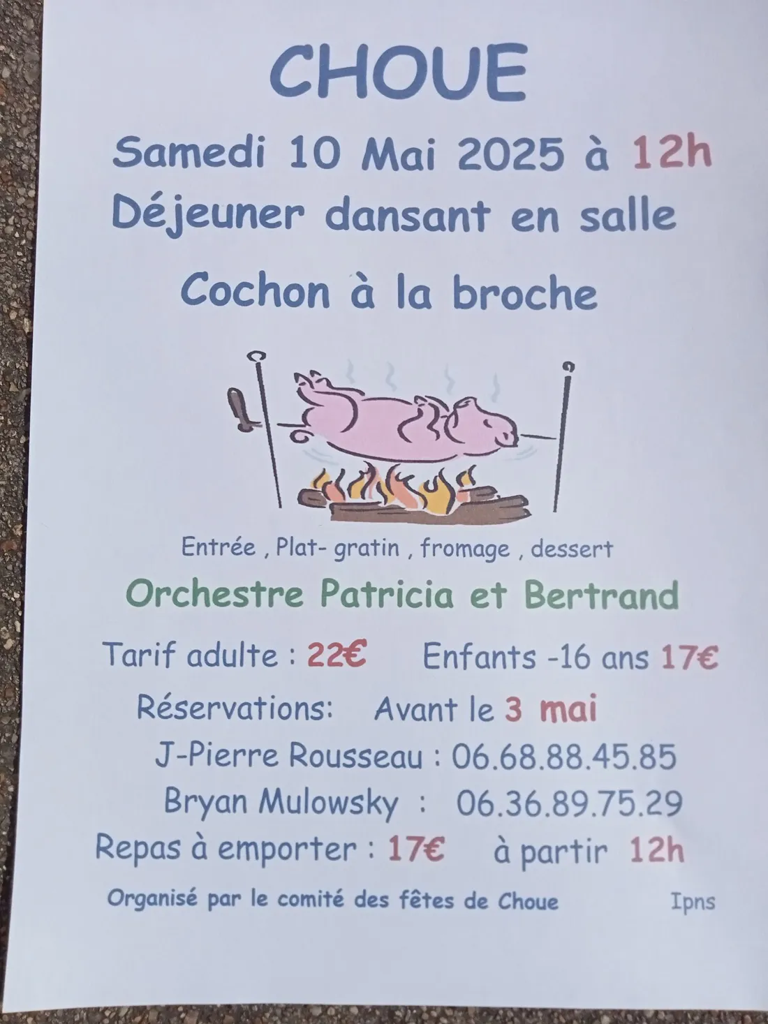 CHOUE (41) - Déjeuner dansant du comité des fêtes
