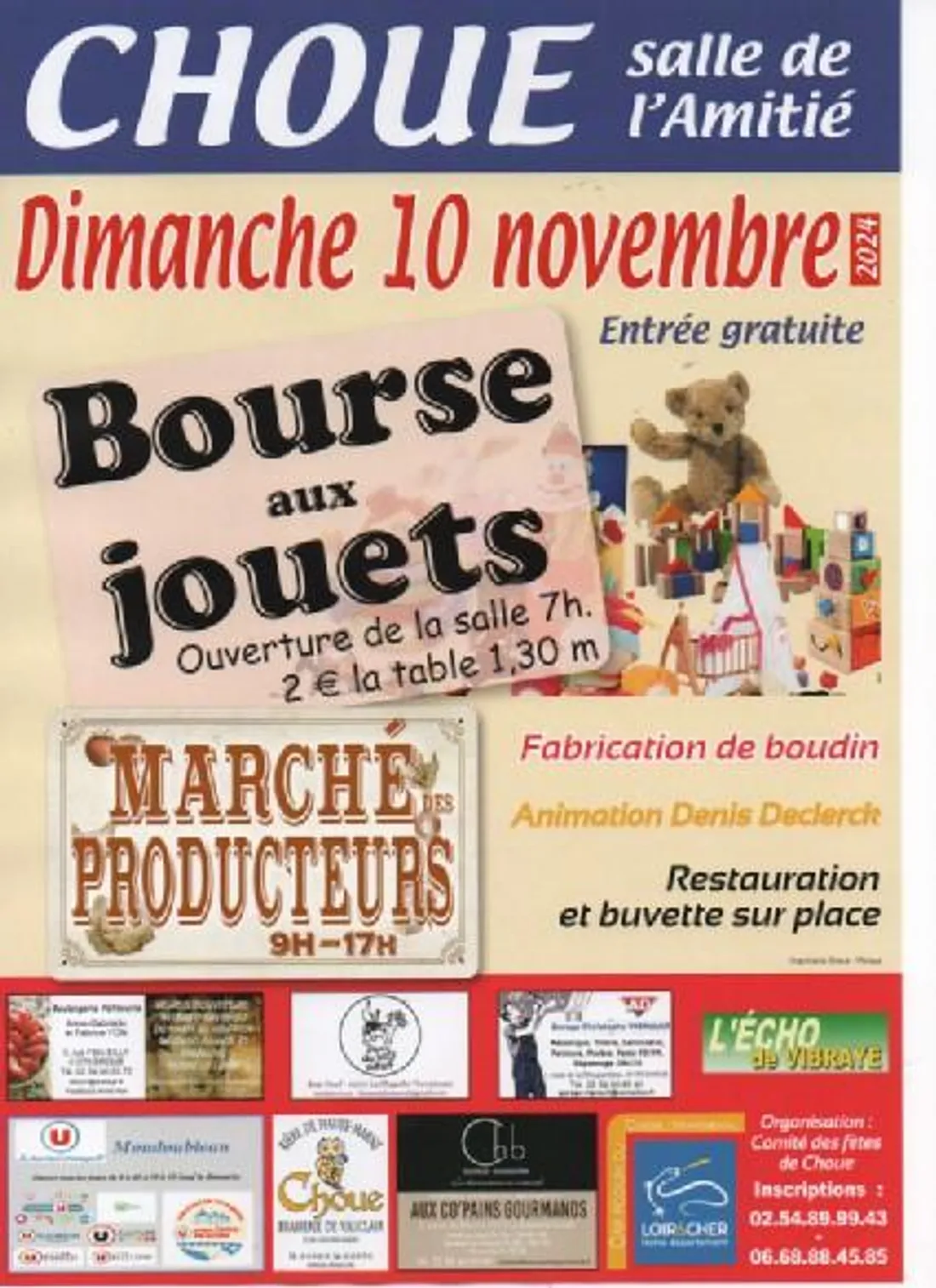 CHOUE (41) - Bourse aux jouets et marche de producteurs