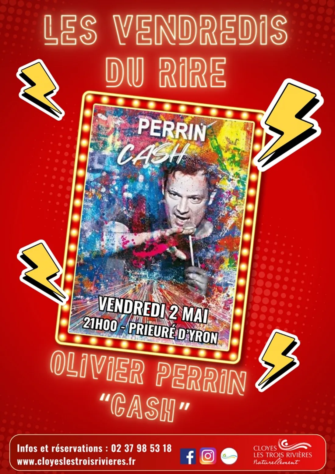 CLOYES-SUR-LE-LOIR - Vendredis du Rire : Olivier Perrin « Cash »