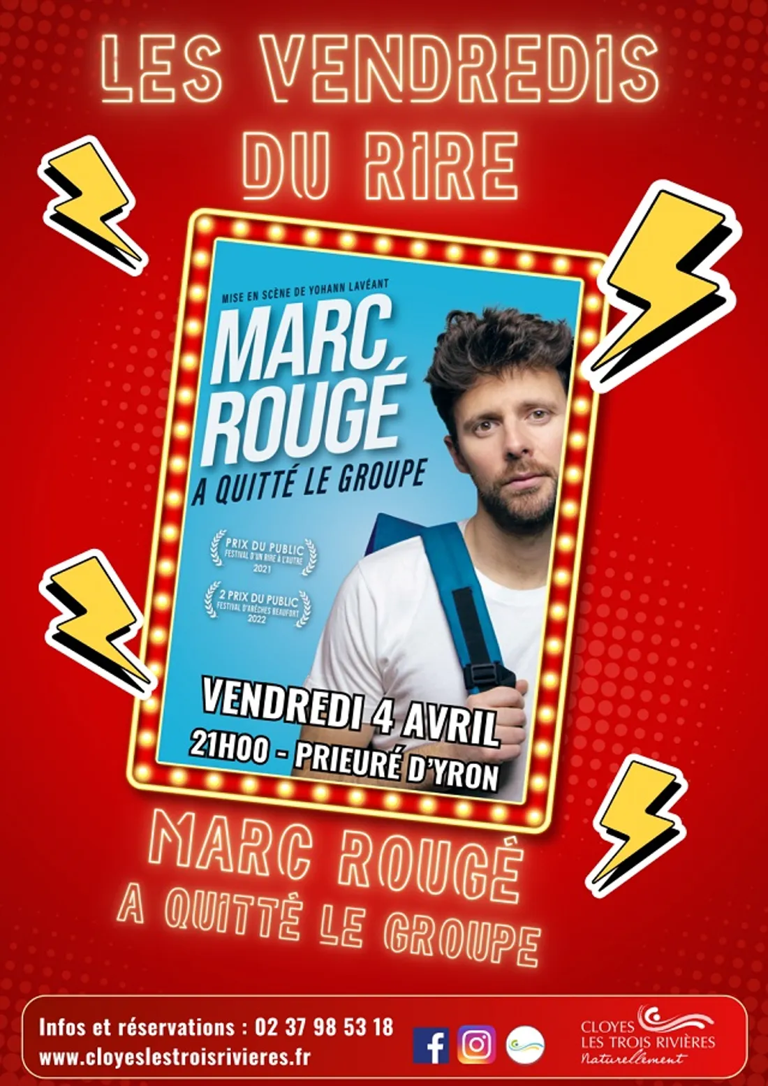 CLOYES-SUR-LE-LOIR - Vendredis du Rire : Marc Rougé a quitté le groupe