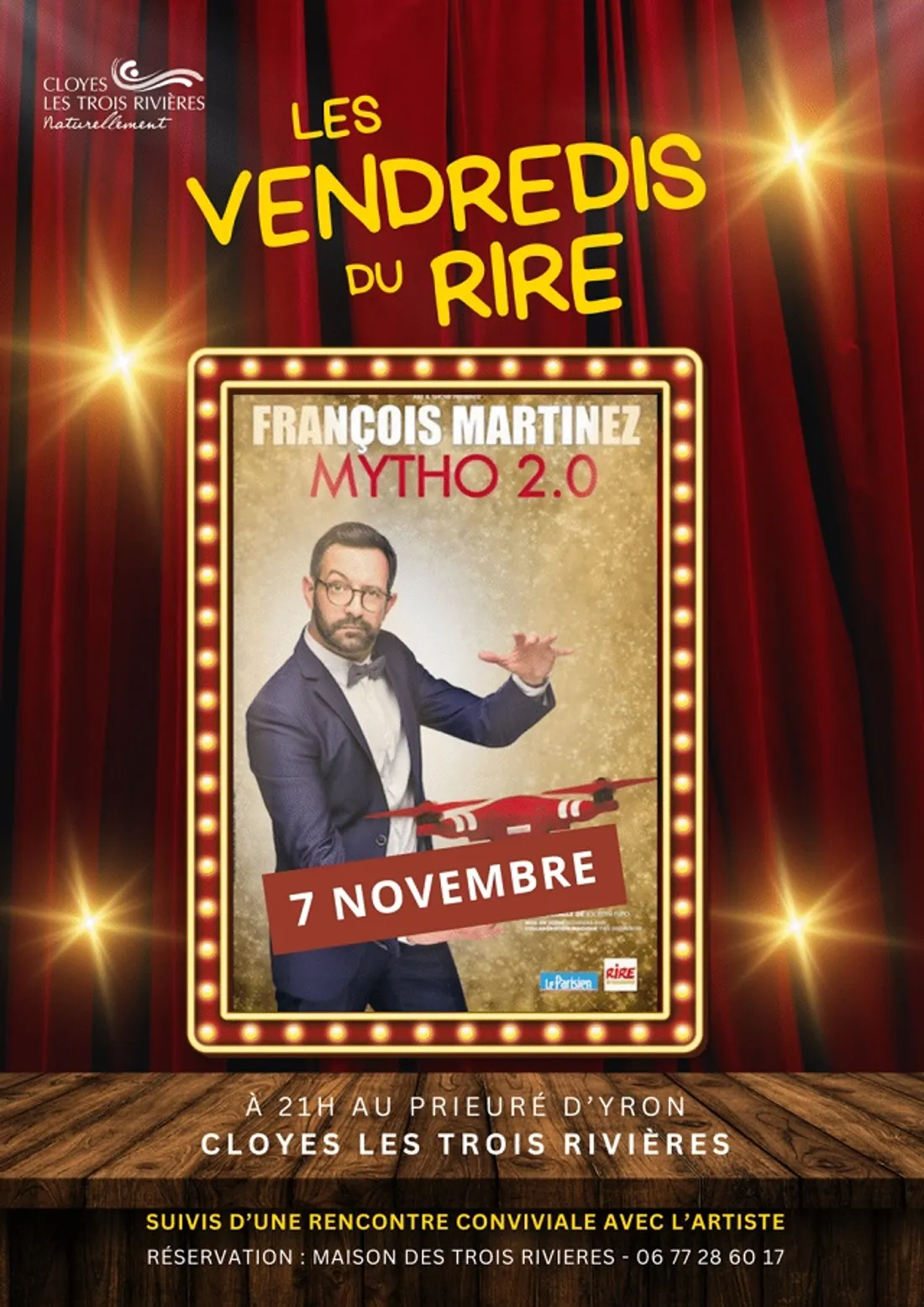 CLOYES-SUR-LE-LOIR - Les Vendredis du Rire : François Martinez