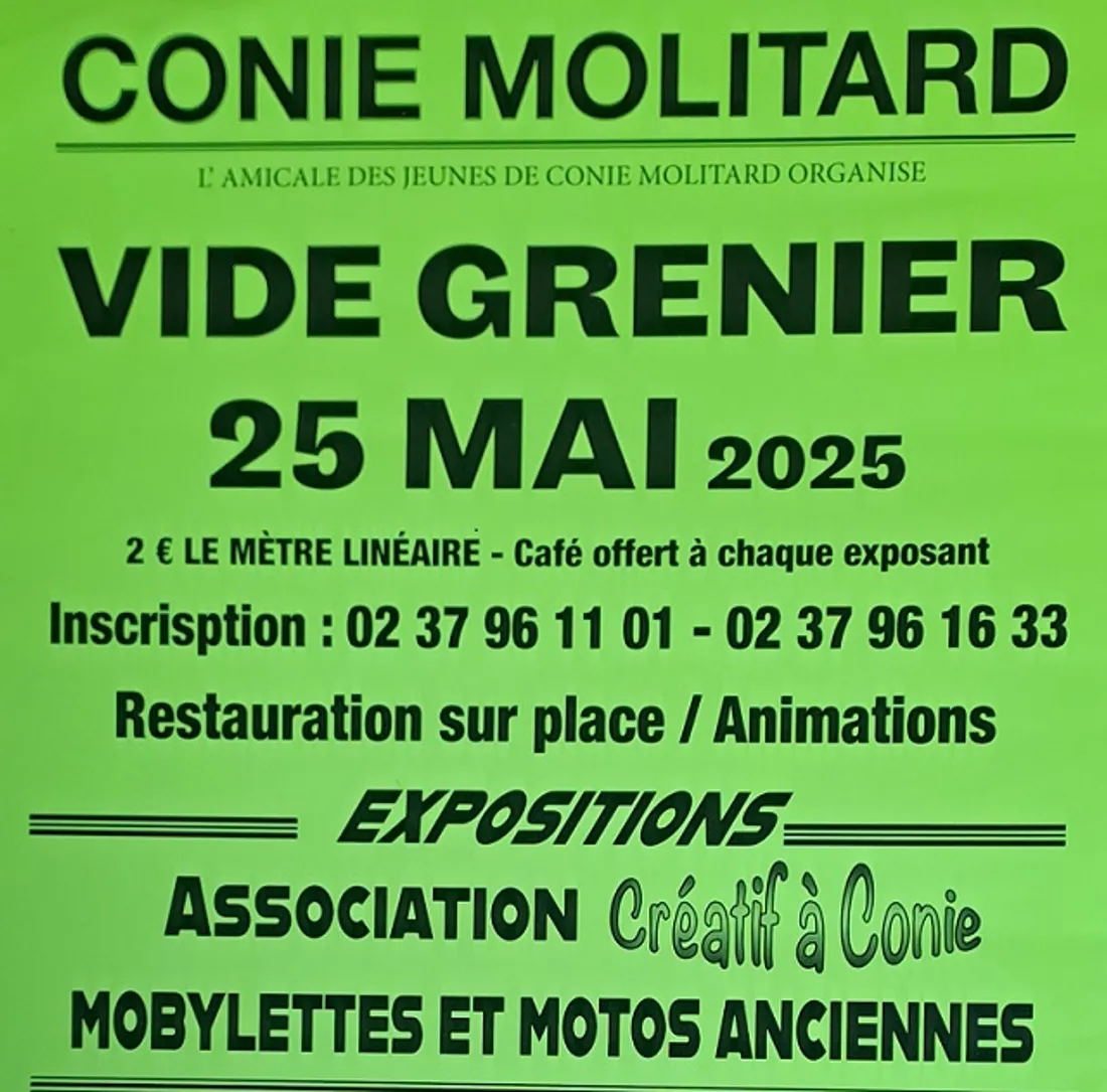 CONIE-MOLITARD - Vide-greniers de l'amicale des jeunes