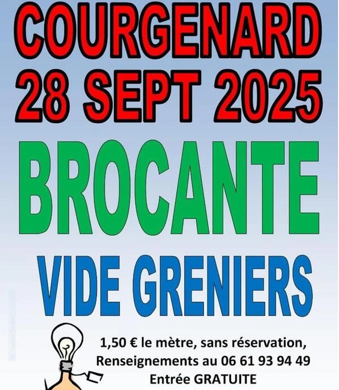 COURGENARD (72) – Brocante du comité des fêtes